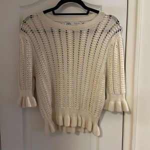 Zara beige blouse